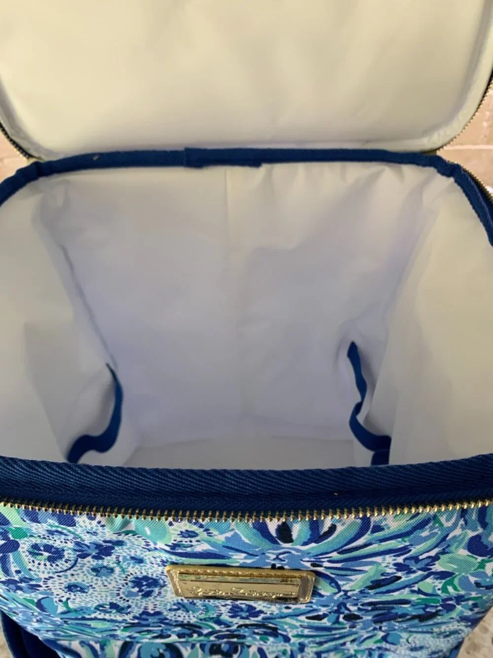 Lilly Pulitzer Insulated Cooler Wine Carrier Bag Blue NWT
